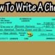 how to write a check