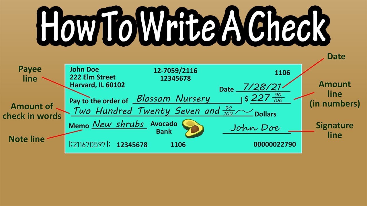 how to write a check