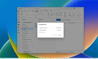 how to schedule an email in outlook